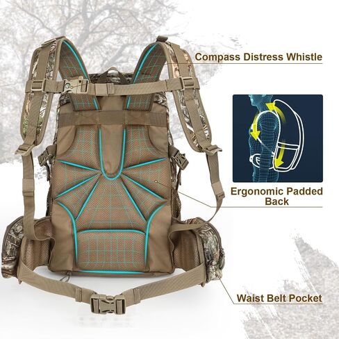 Hunting Backpack, Outdoor Hunting Pack with Rifle Holder, Hunting Backpacks for Men, Hunting Bag with Waterproof Rain Cover in Saudi Arabia
