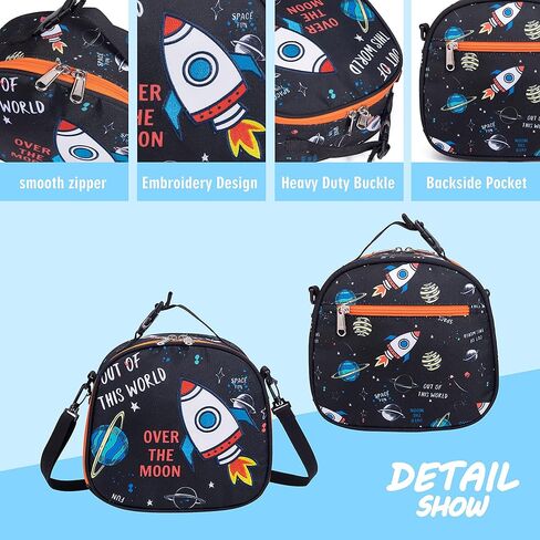 صندوق غداء للأولاد والبنات وحقيبة غداء معزولة للأطفال، مثالية لمرحلة ما قبل المدرسة ورياض الأطفال والمدرسة الابتدائية ولطيفة وخالية من مادة BPA وآمنة للطعام in Kuwait