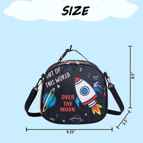 صندوق غداء للأولاد والبنات وحقيبة غداء معزولة للأطفال، مثالية لمرحلة ما قبل المدرسة ورياض الأطفال والمدرسة الابتدائية ولطيفة وخالية من مادة BPA وآمنة للطعام in Kuwait