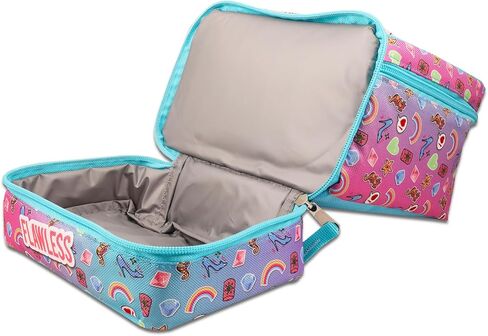 ديزني برينسيس مجموعة صندوق غداء للبنات والاطفال - حزمة مع حقيبة غداء مدرسية بتصميم الاميرة مع زجاجة مياه وردية وملصقات الاميرة والمزيد | لوازم مدرسية ديزني برينسيس in Kuwait