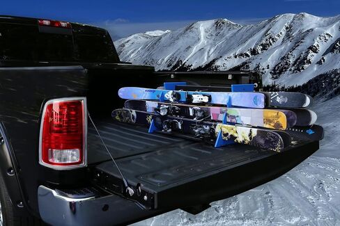 All Mountain Ski and Snowboard Mobile Rack | Marine Grade HDPE Plastic | UV Protected | Premium Strap Included | 3 Year Warranty | Made in The USA | Veteran Owned Business… (Black, Quad) in Kuwait