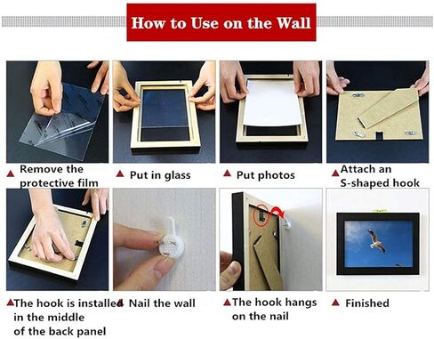 5x7 inch Picture Frame Made of Solid Wood and High Definition PlexiGlass Display Pictures for Table Top Display and Wall Mounting Photo Frame Black 1 Pack in Kuwait