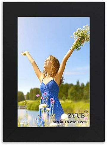 5x7 inch Picture Frame Made of Solid Wood and High Definition PlexiGlass Display Pictures for Table Top Display and Wall Mounting Photo Frame Black 1 Pack in Kuwait