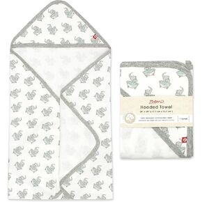 Zutano Hooded Baby Towels, Organic Cotton Baby Bath Towel, Ultra Soft and Absorbent Baby Towel for Newborn and Infant | Girl, Boy, and Unisex Towel Set, Heather Gray Solid, 1-Pack in Saudi Arabia