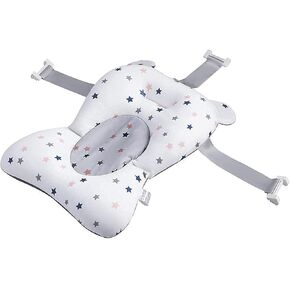 Baby Bath Pad, Breathable Soft Baby Bathtub Mat, Adjustable Nonslip Newborn Toddler Bath Cushion, Comfortable Baby Bath Skin Friendly Bathtub Floating Pad for 0 12 Months Infant（Crown）