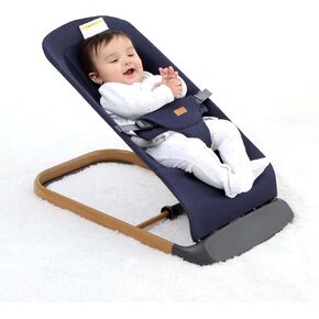 AMKE CooCon Baby Bouncer,Ergonomic Bouncer Seat for Babies with 3 Recline Positions,Portable Newborn Bouncer Seat, Mesh Design Bouncers for Infants,Beige