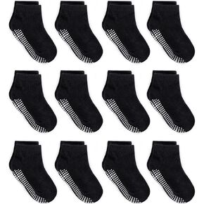 ZAPLES Baby Non Slip Grip Ankle Socks with Anti Skid Grippers Boys Girls Low Cut for Infants Toddlers Kids in Kuwait