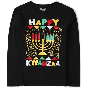 The Children's Place Baby and Toddler Long Sleeve Kwanza Graphic T-Shirt in Kuwait