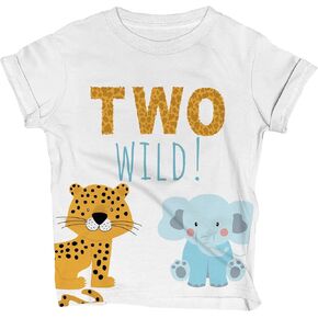 تي شيرت Lalo & Luna Two Wild Safari-Dinosaur لعيد الميلاد للأطفال بعمر عامين من حديقة حيوان الغابة in Kuwait