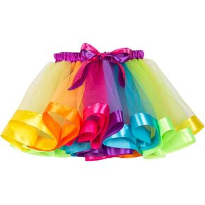 تنورة توتو، تنانير الباليه ذات طبقات قوس قزح من التول للفتيات حديثي الولادة والأطفال الصغار الذين يرتدون التصوير الفوتوغرافي in Kuwait