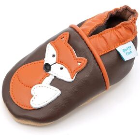 Dotty Fish Girls Infant and Toddler Shoes – Barefoot-Friendly, Non-Slip Suede Sole, Podiatrist Recommended, Breathable Baby-Safe Leather, British Brand – Fits 0–4 Years