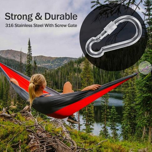 PROND Locking Carabiners, Heavy Duty Carabiner, 316 Stainless Steel Screw Lock Carabiner Hooks in Saudi Arabia
