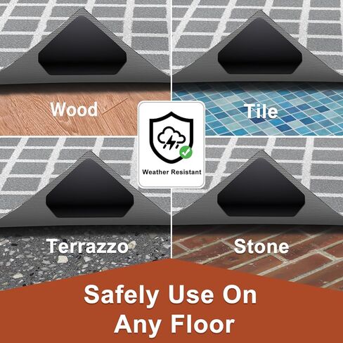 شريط سجاد CVY 12 قطعة، وسادات سجاد مزدوجة الجوانب غير قابلة للانزلاق، زوايا سجادة لتثبيت البساط لأسفل، شريط سجاد لسجاد المنطقة، مقابض زوايا البساط للأرضيات الخشبية والبلاط، قابلة لإعادة الاستخدام وقابل للغسل لملصقات السجاد in Kuwait