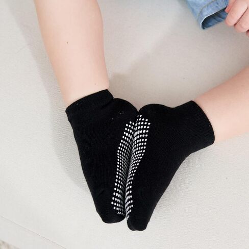 ZAPLES Baby Non Slip Grip Ankle Socks with Anti Skid Grippers Boys Girls Low Cut for Infants Toddlers Kids in Kuwait