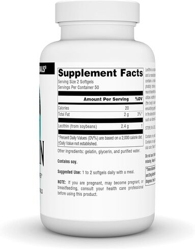 Source Naturals - Lecithin 1200 Mg. 100 Softgels in Saudi Arabia