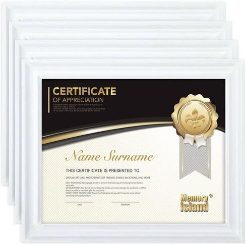 إطارات المستندات مقاس 8.5 × 11 من جزيرة الذاكرة، وواجهات زجاجية حقيقية، و4 إطارات شهادات للعرض على الحائط أو سطح الطاولة، وإطارات الدبلوم لجائزة الدرجة العلمية، وحبوب خشب الكرز in Kuwait