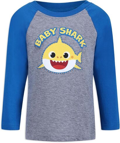 تي شيرت Nickelodeon Baby Shark للأولاد برسوم جرافيك وأكمام راجلان طويلة in Saudi Arabia
