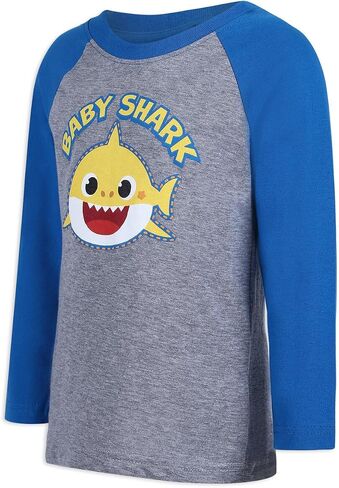 تي شيرت Nickelodeon Baby Shark للأولاد برسوم جرافيك وأكمام راجلان طويلة in Saudi Arabia