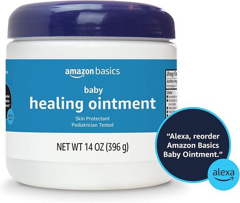 Amazon Basics Healing Ointment for Babies, Skin Protectant for Dry or Cracked Skin, Pediatrician Tested, 14 Ounce, 1-Pack (Previously Solimo) in Saudi Arabia