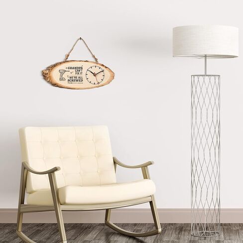 Calibron Grandpa Gifts from Granddaughter, Unique Gifts for Grandpa Engraved Wooden Clock, Grandpa Birthday Gifts from Grandchildren in Kuwait