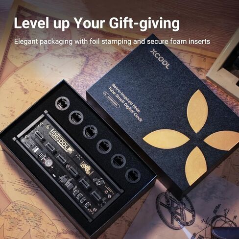 ساعة انبوبية نيكسي من اكس كول، ساعة نيكسي في ديكور سايبربانك مع اضاءة مزاجية، مجموعة ساعة نيكسي انبوبية لديكور الغرفة العتيقة، ساعة رقمية صغيرة للديكور الحديث وديكور سطح المكتب للرجال in Kuwait