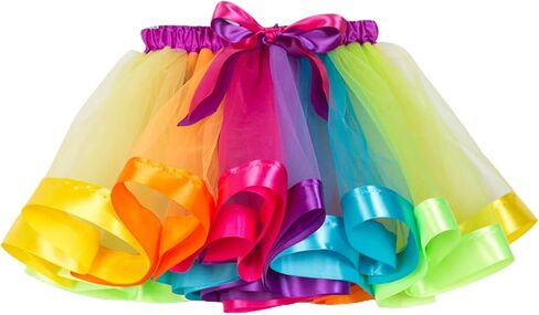 تنورة توتو، تنانير الباليه ذات طبقات قوس قزح من التول للفتيات حديثي الولادة والأطفال الصغار الذين يرتدون التصوير الفوتوغرافي in Kuwait