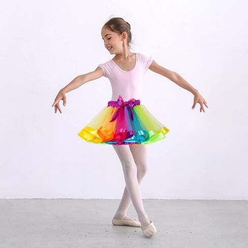 تنورة توتو، تنانير الباليه ذات طبقات قوس قزح من التول للفتيات حديثي الولادة والأطفال الصغار الذين يرتدون التصوير الفوتوغرافي in Kuwait