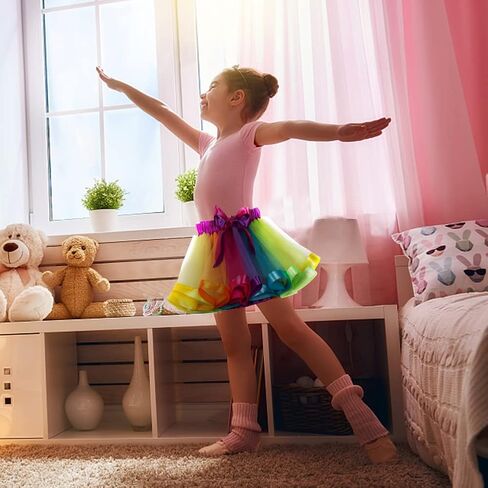 تنورة توتو، تنانير الباليه ذات طبقات قوس قزح من التول للفتيات حديثي الولادة والأطفال الصغار الذين يرتدون التصوير الفوتوغرافي in Kuwait