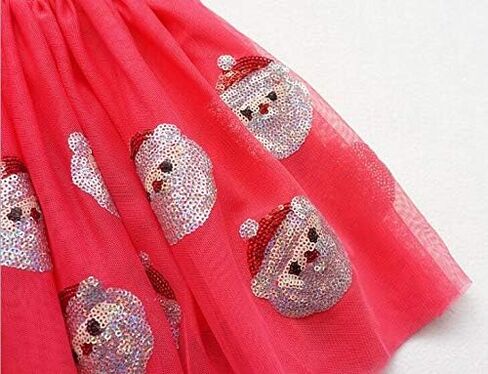 WGOODTECK Baby Girls Rainbow Sparkle Tutu Skirt Pentagram Sequin Christmas 3 Layered Elastic Puffy Tulle Skirt 2-Pack … in Saudi Arabia