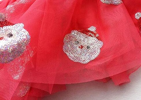 WGOODTECK Baby Girls Rainbow Sparkle Tutu Skirt Pentagram Sequin Christmas 3 Layered Elastic Puffy Tulle Skirt 2-Pack … in Saudi Arabia