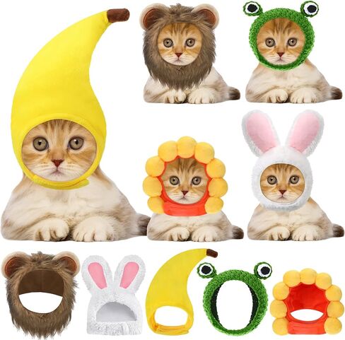 Weewooday 5 Pcs Cat Hat, Lion, Frog, Rabbit, Sunflower, Banana in Kuwait
