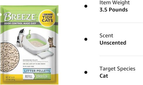 حبيبات فضلات القطط بريز من تيدي كاتس، عبوة اعادة تعبئة 3.5 باوند in Kuwait
