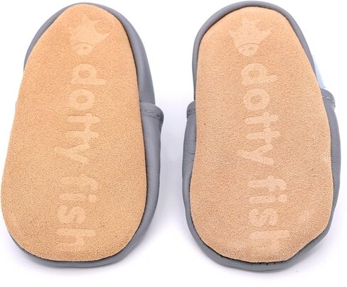 Dotty Fish Girls Infant and Toddler Shoes – Barefoot-Friendly, Non-Slip Suede Sole, Podiatrist Recommended, Breathable Baby-Safe Leather, British Brand – Fits 0–4 Years in Saudi Arabia