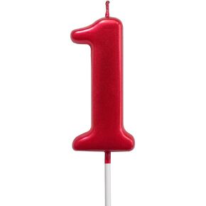 NEWCANDLE Red Birthday Candles 0 Candle 10th Zero Years Cake Bady Roman Numberal Cool Number Candle No 10 100 20 30 40 50 60 70 80 90