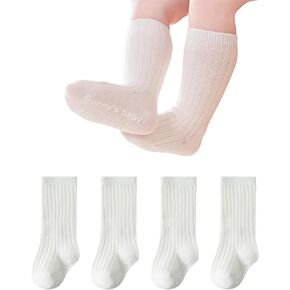 Zumou Toddler Knee High Socks Non Slip Anti Skid Baby Boy Girls Seamless Long Stockings in Kuwait