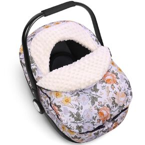Baby Car Seat Cover, Metplus Blanket-Style Winter Car Seat Canopy for Babies, Warm Plush Fleece Baby Carrier Cover for Infant Boys Girls