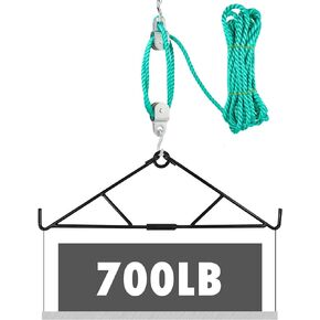 Leriton Deer Hanger Game Hanging Gambrel and Hoist Kit Deer Hoist for Truck Hitch Elk Gambrel and Pulley Hoist Lift System for Men Wild Hunting Gifts Deer Hunting Accessories in Kuwait