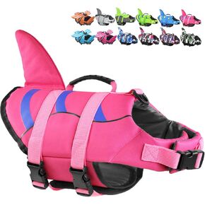 Fragralley Shark Dog Life Jacket, Adjustable Dog Life Vest with Shark Fin, Suit for Small Medium Large Dog Life Vest for Swimming and Boating in Saudi Arabia
