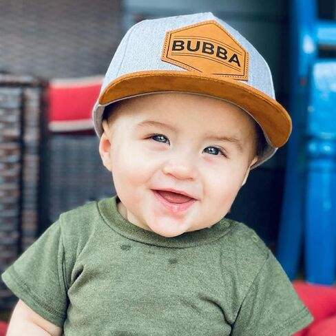 Toddler Hat - Baseball Hat - Baby Bubba Trucker Cap - Infant Newborn Youth Flat Brim Patch Sun Hat for Summer Winter in Kuwait