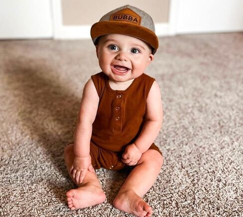 Toddler Hat - Baseball Hat - Baby Bubba Trucker Cap - Infant Newborn Youth Flat Brim Patch Sun Hat for Summer Winter in Kuwait