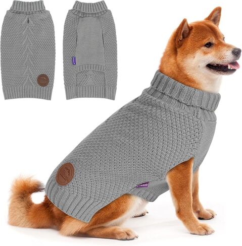 cyeollo Dog Sweater Long Sleeve Warm Knit Sweaters for Small Dogs Cats Boy in Kuwait