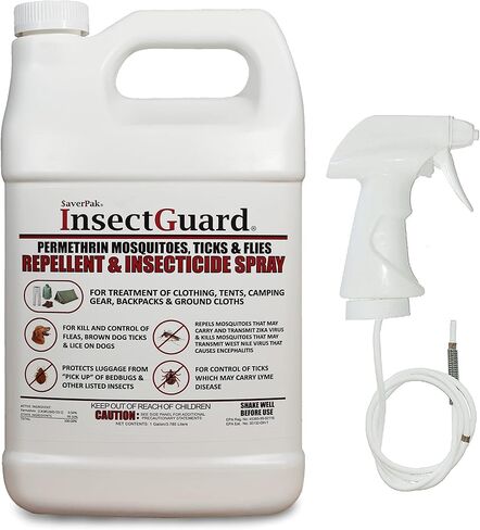 $averPak InsectGuard Permethrin طارد البعوض والقراد والذباب ورذاذ مبيد حشري للكلاب والحصان وبطانية سرير Kennal Stabels والمزيد - ربع (32oz) in Kuwait