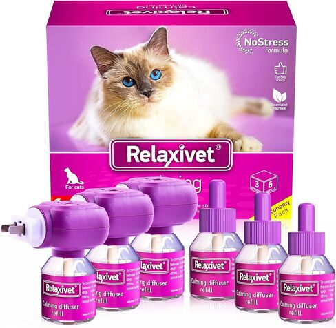 موزع روائح مهدئ للقطط من Beloved Pets ومنتجات مضادة للقلق للحيوانات الأليفة - مكونات فيرومونات مهدئة للقطط وتساعد على تخفيف التوتر لدى القطط وتساعد في التبول والمنطقة الجديدة والعدوان (1 موزع + 1 عبوة) in Saudi Arabia