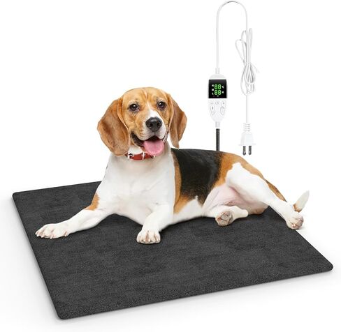 وسادة تدفئة للحيوانات الأليفة من PUHOHUN، مقاس 18 × 18 بوصة قابلة للتعديل لتدفئة الحيوانات الأليفة للقطط والكلاب مع مؤقت، وسادات تدفئة داخلية للحيوانات الأليفة مع مفتاح ترموستات ذكي، وسادة تدفئة للجرو مع إيقاف التشغيل التلقائي in Kuwait