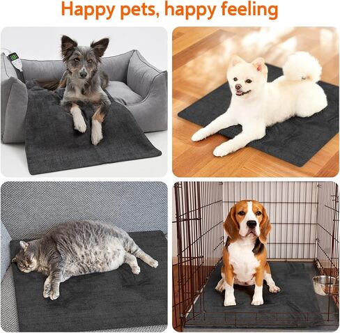وسادة تدفئة للحيوانات الأليفة من PUHOHUN، مقاس 18 × 18 بوصة قابلة للتعديل لتدفئة الحيوانات الأليفة للقطط والكلاب مع مؤقت، وسادات تدفئة داخلية للحيوانات الأليفة مع مفتاح ترموستات ذكي، وسادة تدفئة للجرو مع إيقاف التشغيل التلقائي in Kuwait
