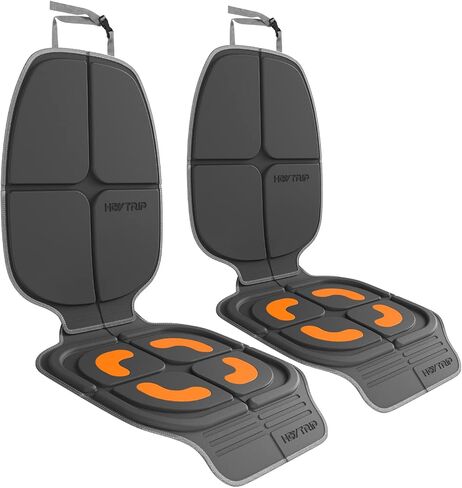 HEYTRIP Car Seat Protector, 2 Packs, Rear-Facing/Forward Facing Car Seat Mat for 0~12 Years Old Children, Waterproof, Easy Cleanup, Non-Slip, Fit Most Car Seats(Black Blue) in Saudi Arabia