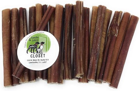 Sancho & Lola's Closet USA Black Angus Bully Sticks for Dogs-6-Inch Standard 5PK Gourmet Small Batch Grain-Free Rawhide-Free Pizzle Dog Chews - No Odor in Saudi Arabia