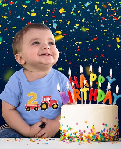 Tstars 2 Year Old 2nd Birthday Shirt Boy Construction Party Tractor Shirts for Boys in Saudi Arabia