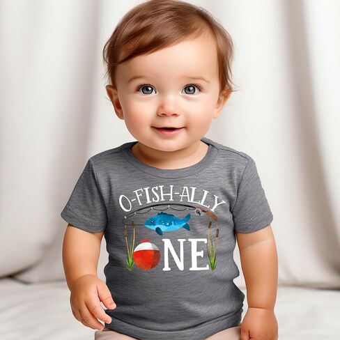 O-Fishally One 1st Birthday Outfit for Baby Boys Fishing Outdoors Shirt for First Birthday in Saudi Arabia