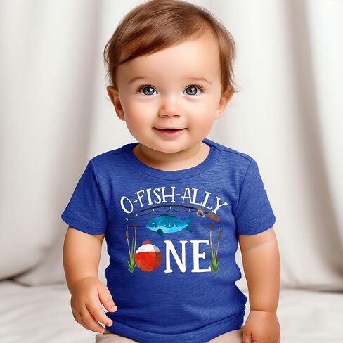O-Fishally One 1st Birthday Outfit for Baby Boys Fishing Outdoors Shirt for First Birthday in Saudi Arabia